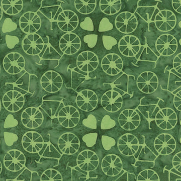 Dutch Days Batiks by Shayla Wolf - Bicycle Love, Envy Bicycle Love Envy | Dutch Days Batiks by Shayla Wolf, Cotton Fabric