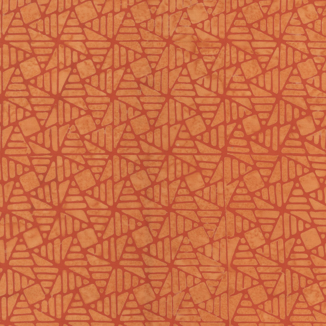 Dutch Days Batiks by Shayla Wolf - Spinning Fans, Apricot Spinning Fans Apricot | Dutch Days Batik Fabric by Shayla Wolf