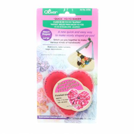Clover Quick Yo-Yo Maker, Heart Shape Large