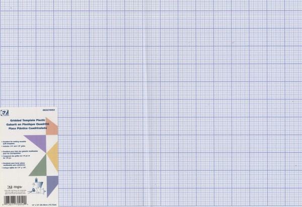 Blue graph paper with a product label.