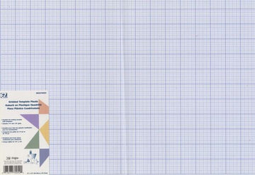 Blue graph paper with a product label.