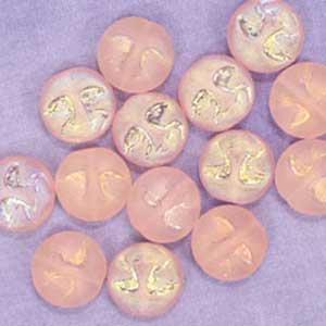 14 mm Full Moon Face Beads, pack of 14, available in 2 colors