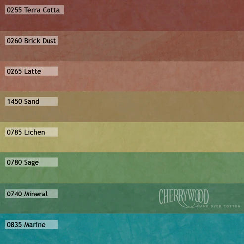 Cherrywood Hand-Dyed Cotton Fabric Arizona Fat Quarter Bundle