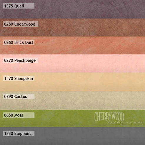 Cherrywood Hand-Dyed Cotton Fabric Desert Dawn Fat Quarter Bundle