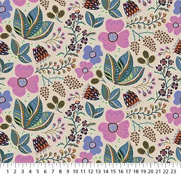 Camouflage by Kathy Doughty- Wild Bouquet, Cream