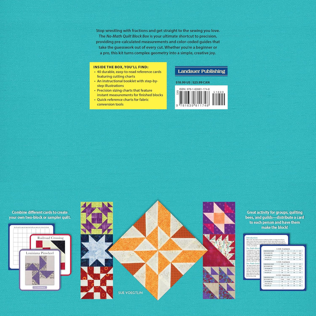 No-Math Quilt Block Box by Sue Voegtlin No-Math Quilt Block Box by Sue Voegtlin
