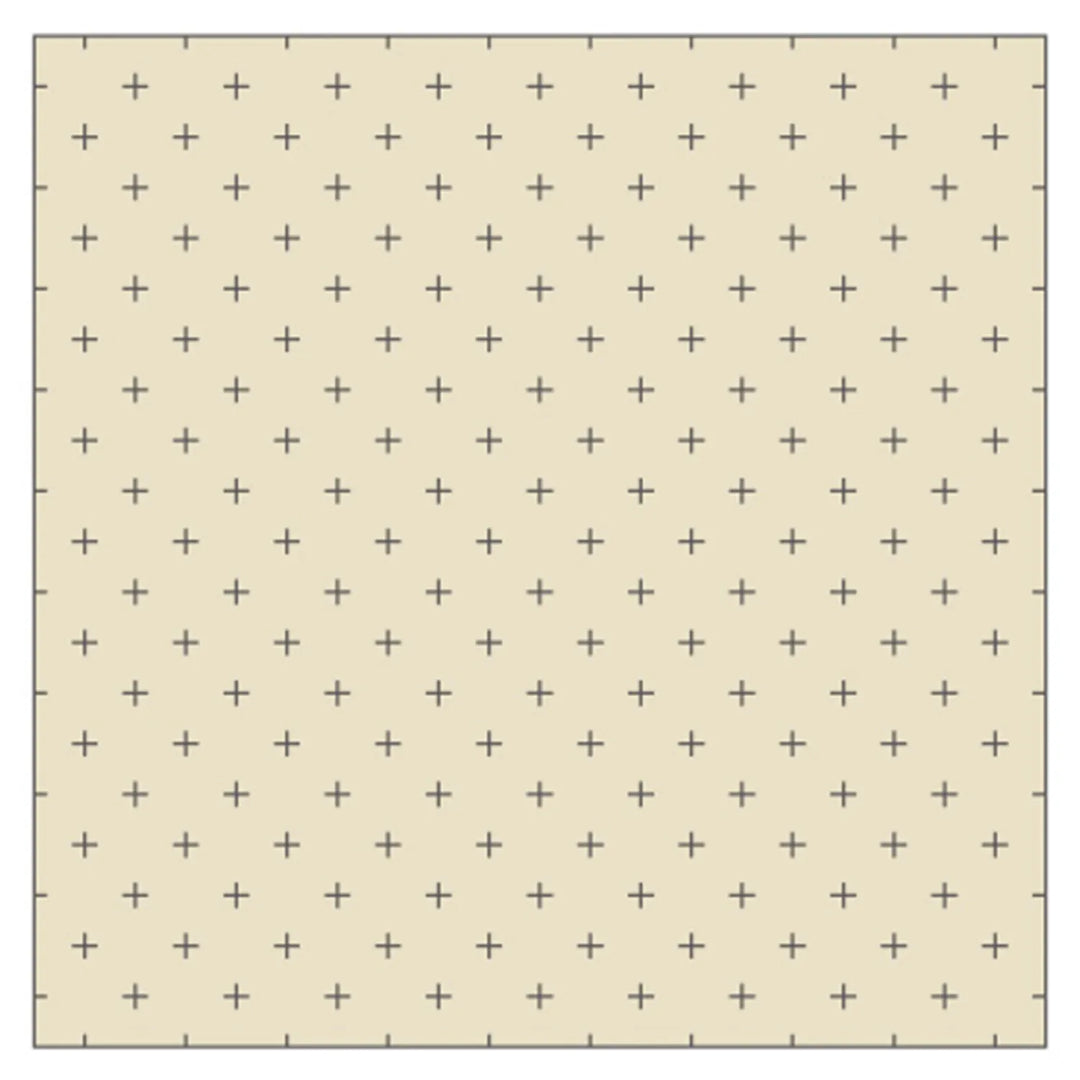 Sashiko Preprinted Fabric, Kasuri, Ivory