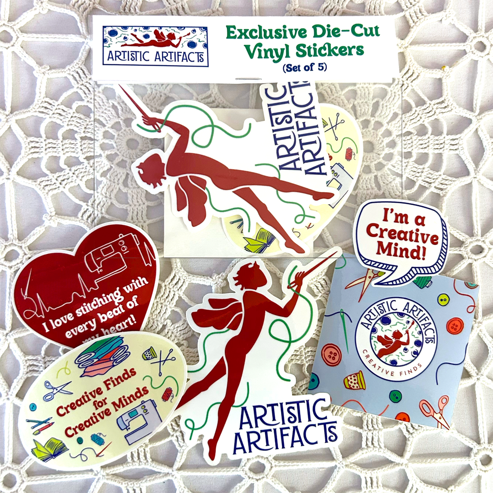 Artistic Artifacts Stickers, set of 5