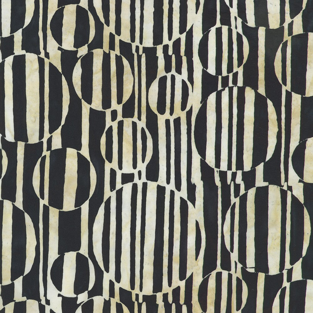 Artisan Batiks - Concerto - Circles and Lines, Black