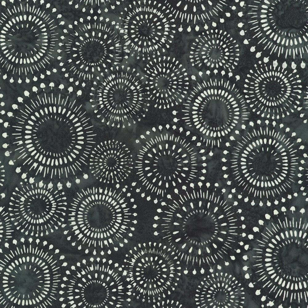 Artisan Batiks - Concerto - Circle Bursts, Black