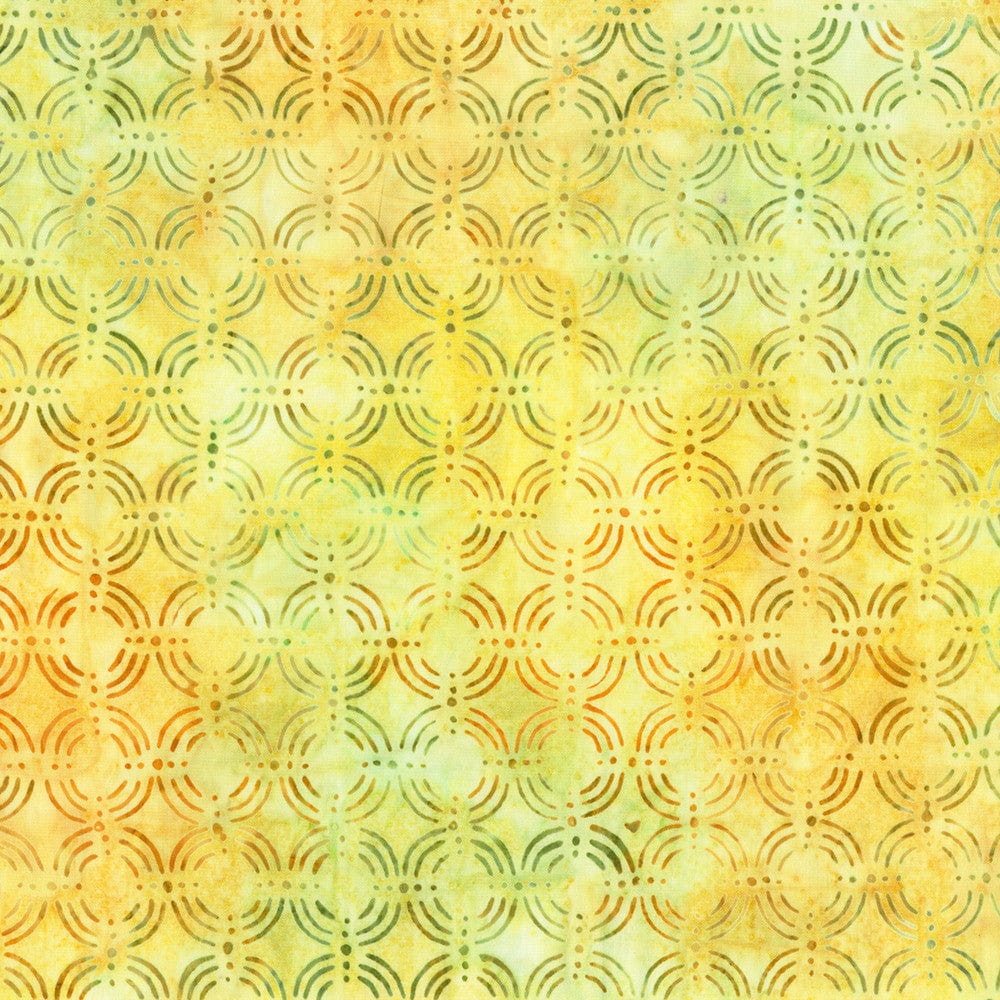 Yellow & green geometric fabric pattern