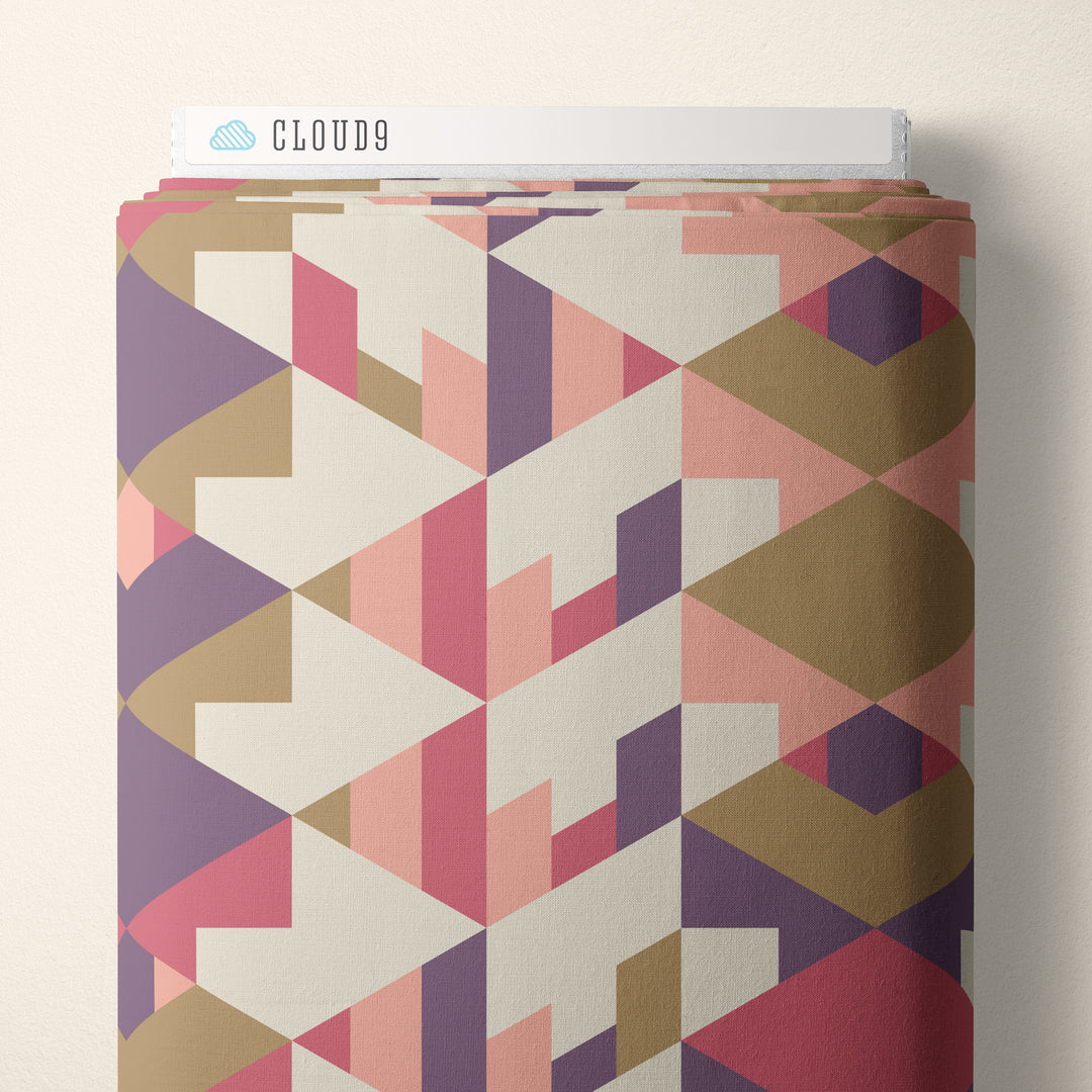 American Bold by Frank Lloyd Wright - Hollyhock, Pink/Purple