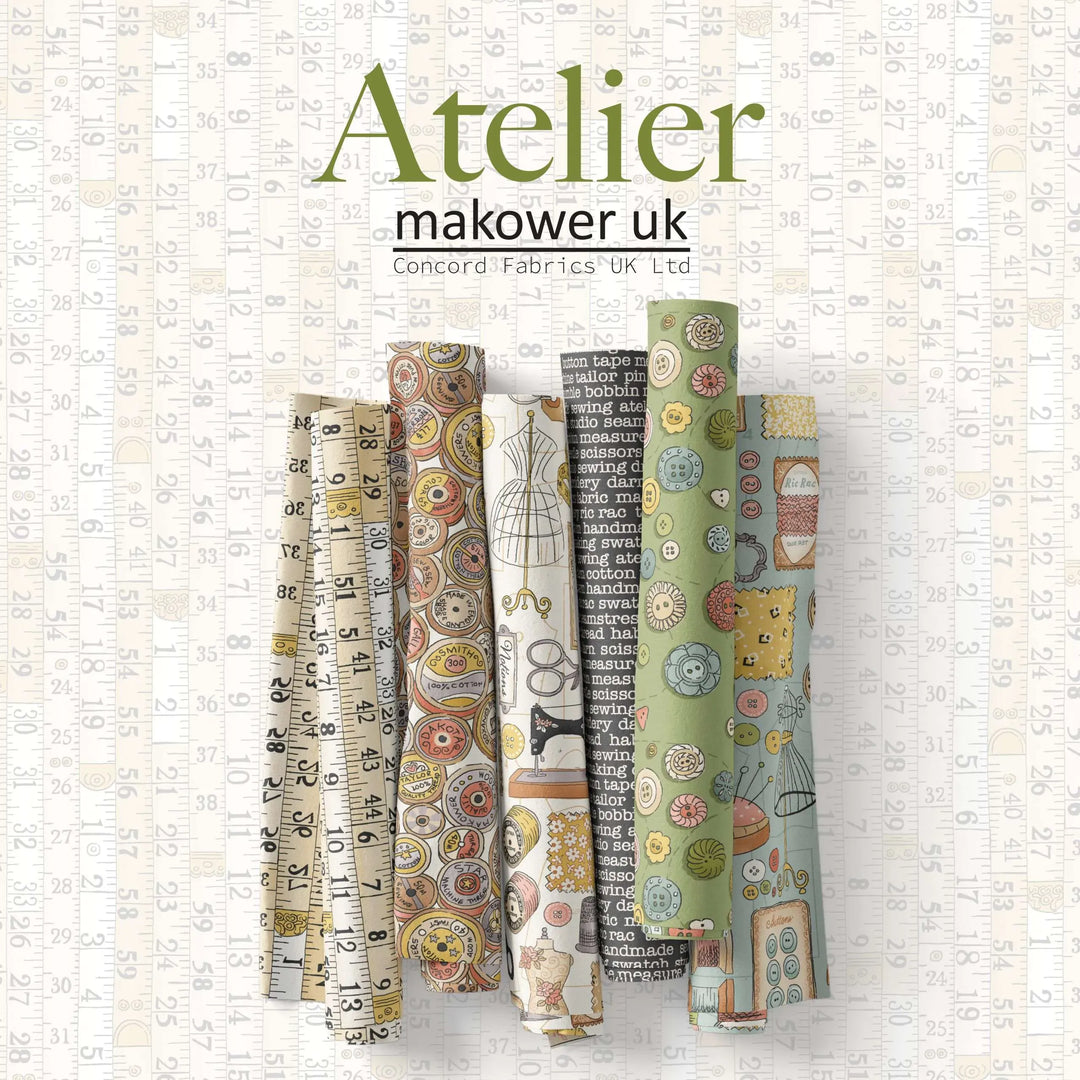 Atelier makower UK fabric rolls Instagram post