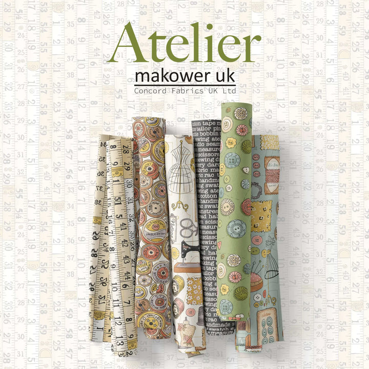 Atelier makower UK fabric rolls Instagram post