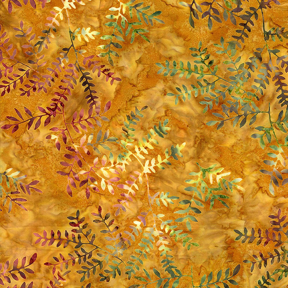 Tonga Batik, Leaf Vines in Fall