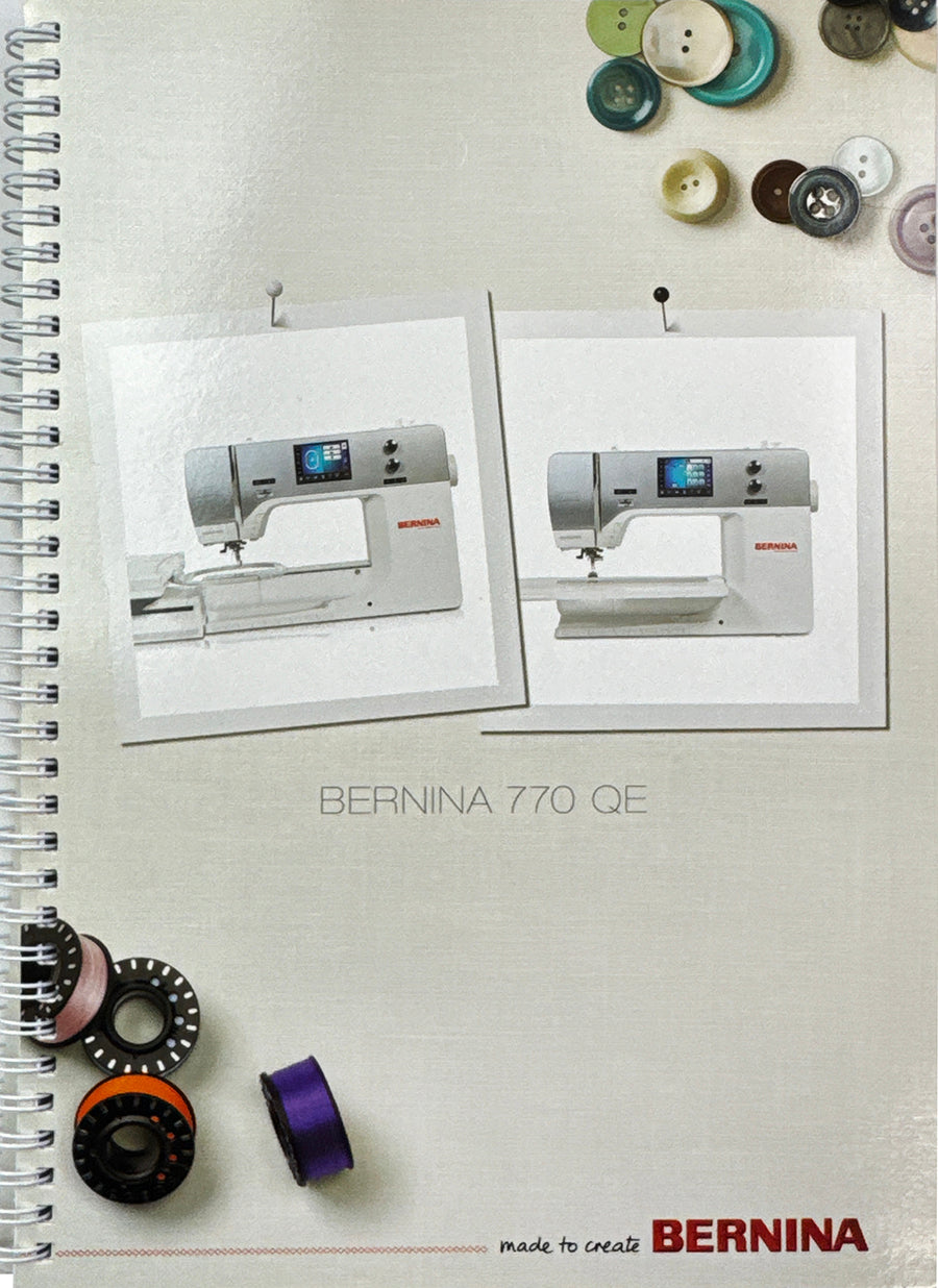 Previously Loved Original Bernina 770QE Manual