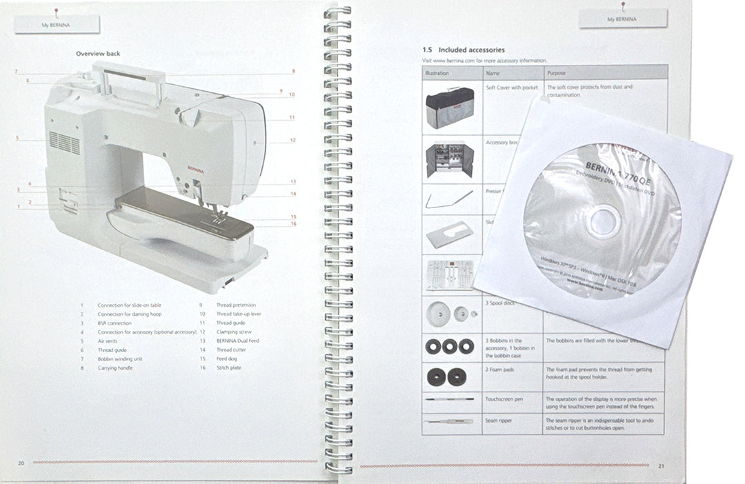Previously Loved Original Bernina 770QE Manual