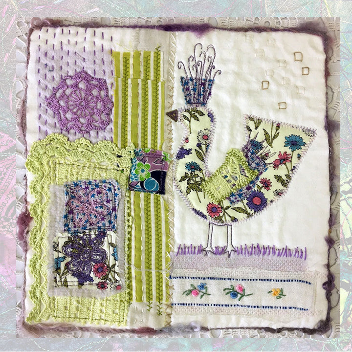 April 21 - Creative Minds Summit: Birds Gone Wild Fabric Collage with Judy Gula & Liz Kettle