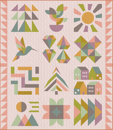 Hand + Soul 2027 Block of the Month Quilt Kit - Summer Meadow Hand + Soul 2027 BOM Quilt Kit - Summer Meadow | AGF Pure Solids