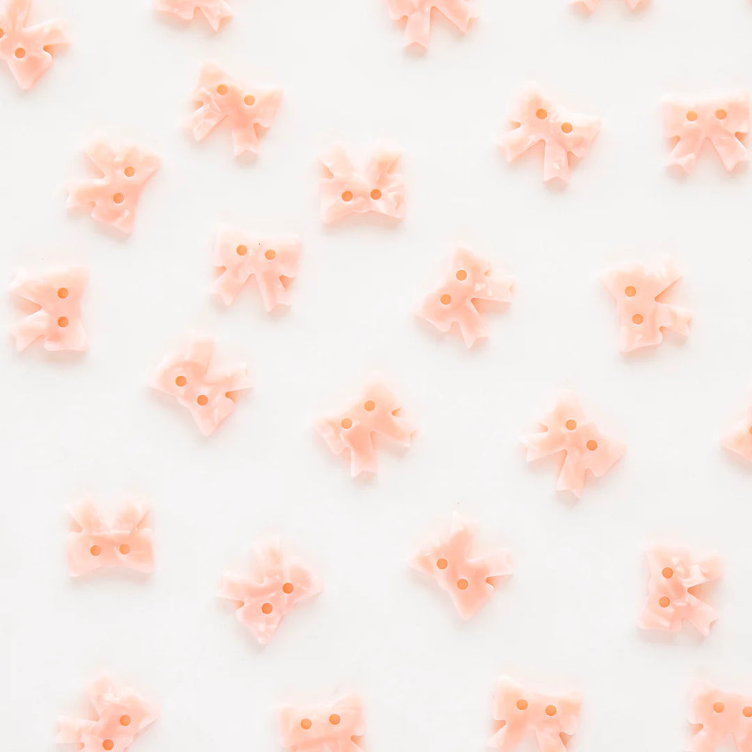 Pink Bow Small 5/8" Buttons by Sarah Hearts, 10pcs