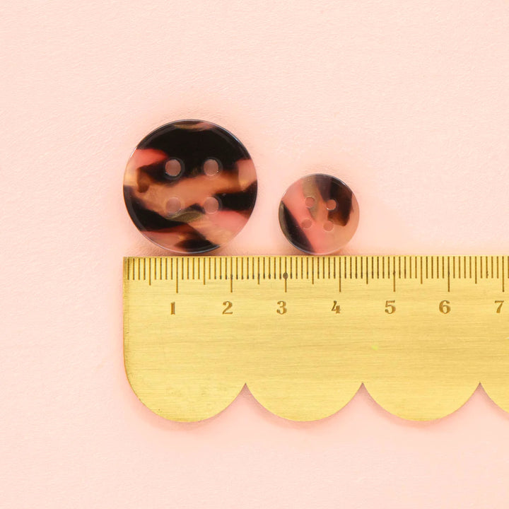 Tortoise Shell Large 1" Buttons by Sarah Hearts, 6pcs