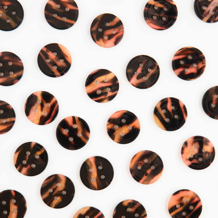 Tortoise Shell Large 1" Buttons by Sarah Hearts, 6pcs