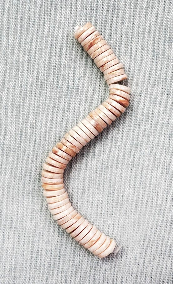 Cream Plastic Round Beads
