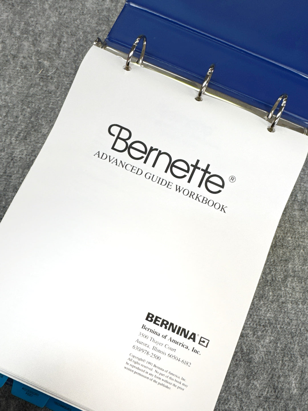 Previously Loved Original bernette Advanced Guide Workbook