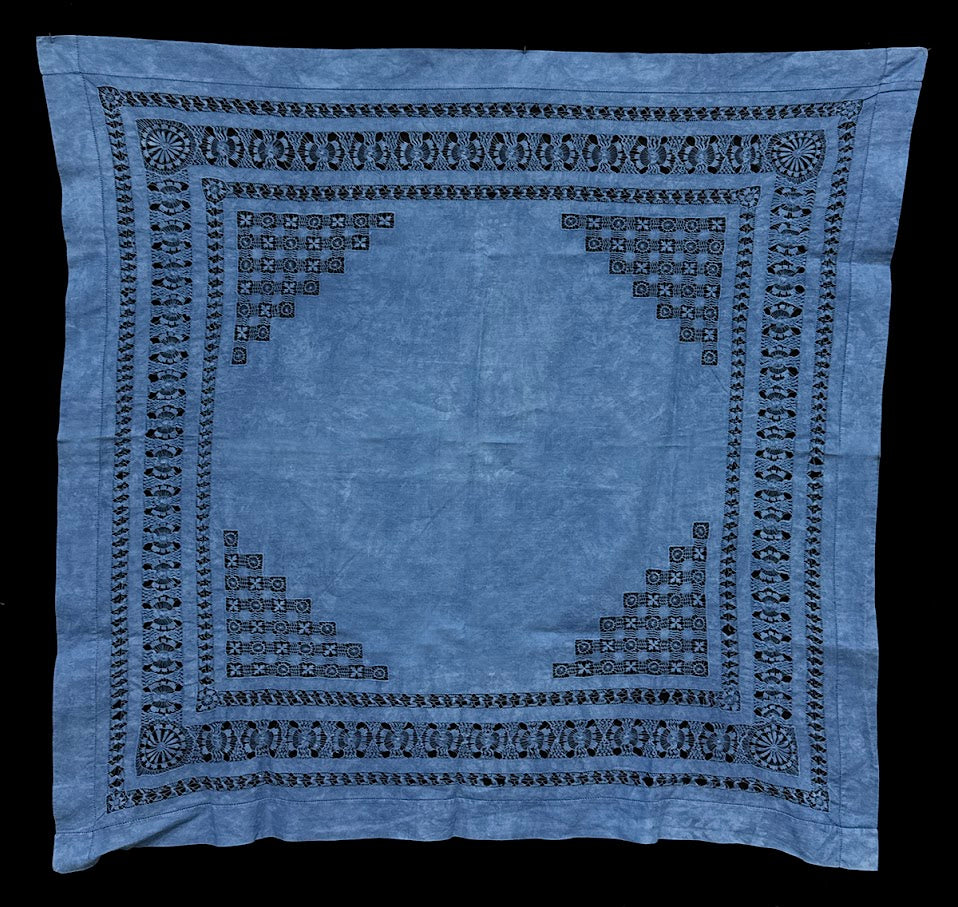 Indigo Dyed Small Tablecloth 32" Square