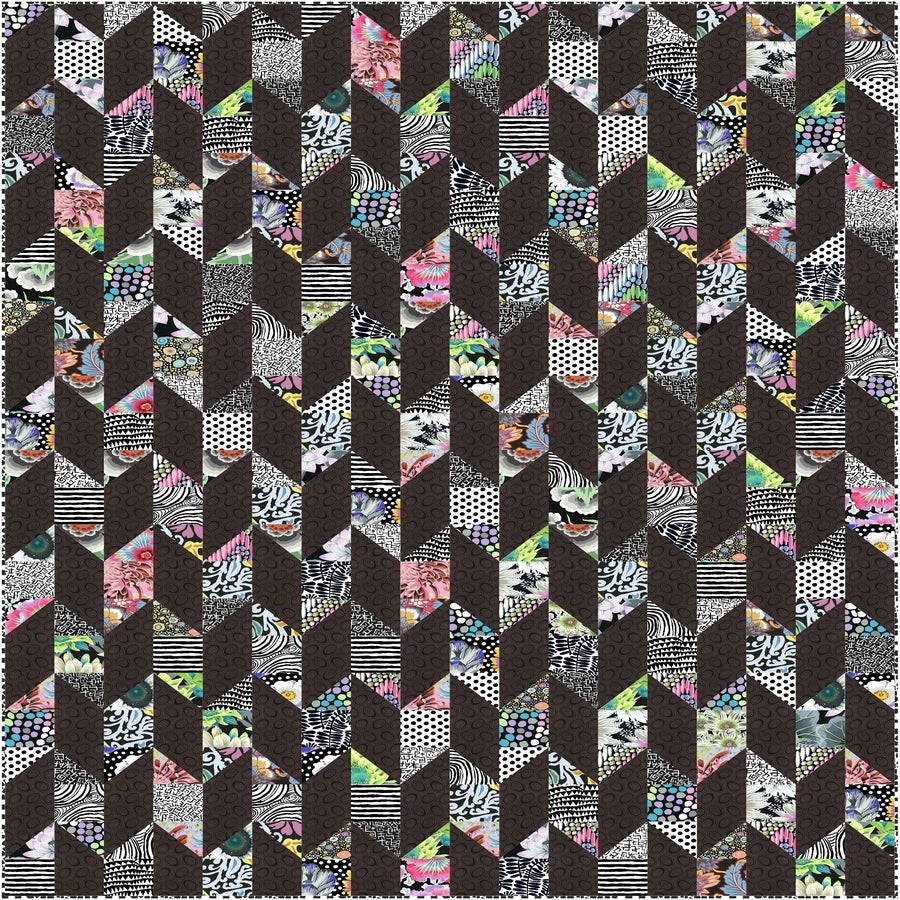 Board and Batten Polaris quilt with geometric design