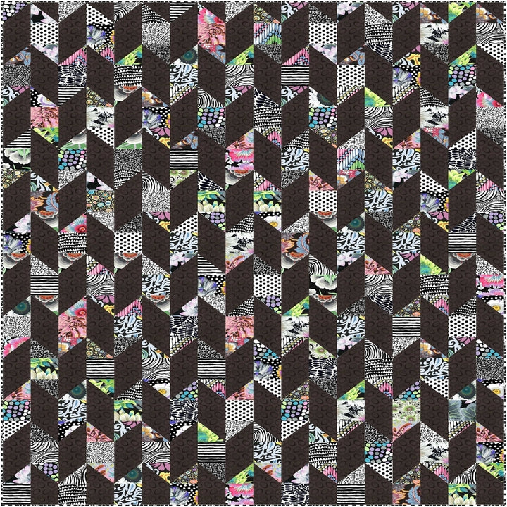 Board and Batten Polaris quilt with geometric design