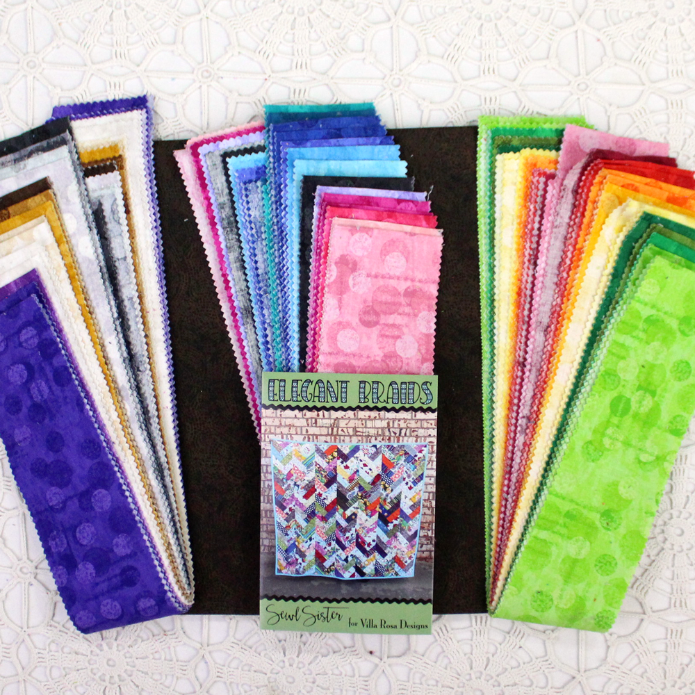 Elegant Braids Quilt Kit with Jot Dot Strips