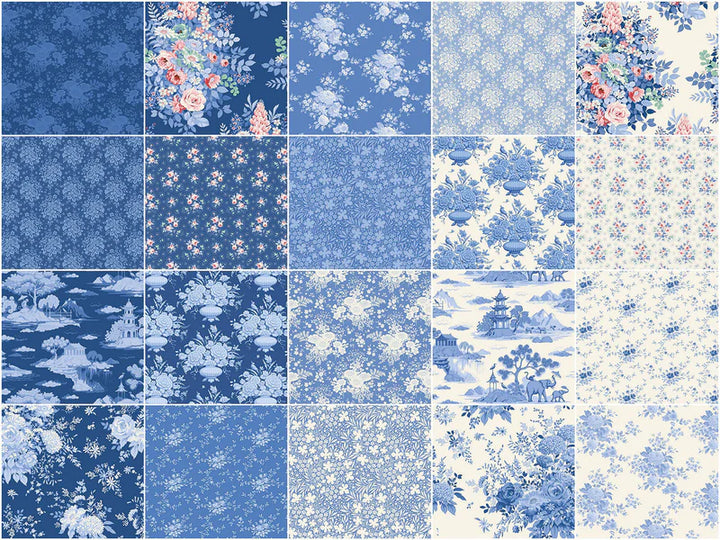 Tilda Something Blue 10" Fabric Squares, 40pcs
