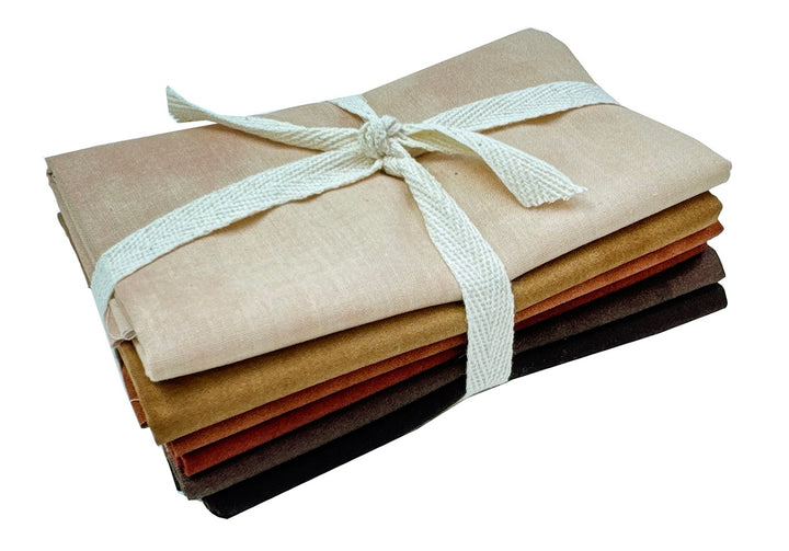 Palette Packs BROWN - Fat Quarter Fabric Bundle (6 pcs)
