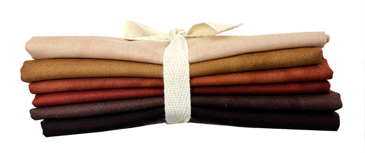 Palette Packs BROWN - Fat Quarter Fabric Bundle (6 pcs)