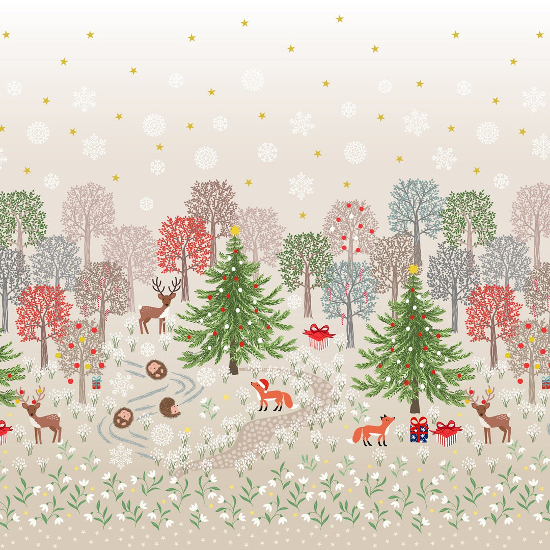 Christmas in Bluebell Wood- Double Edge Border by Lewis & Irene