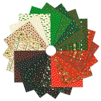 Tiny Tidings Fat Quarter Fabric Bundle 20 pcs | Artistic Artifacts