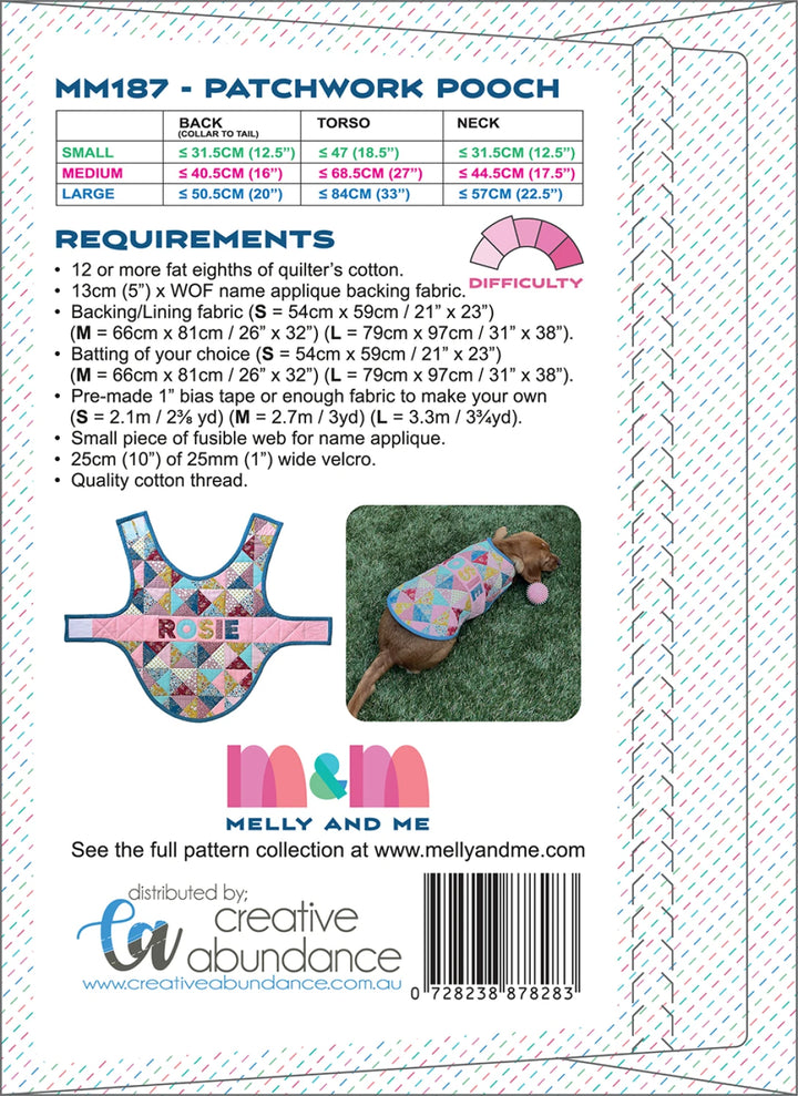 Patchwork Pooch Pattern by Melly and Me