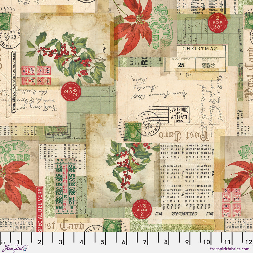 Holidays Past by Tim Holtz, Postcard Collage in CANVAS