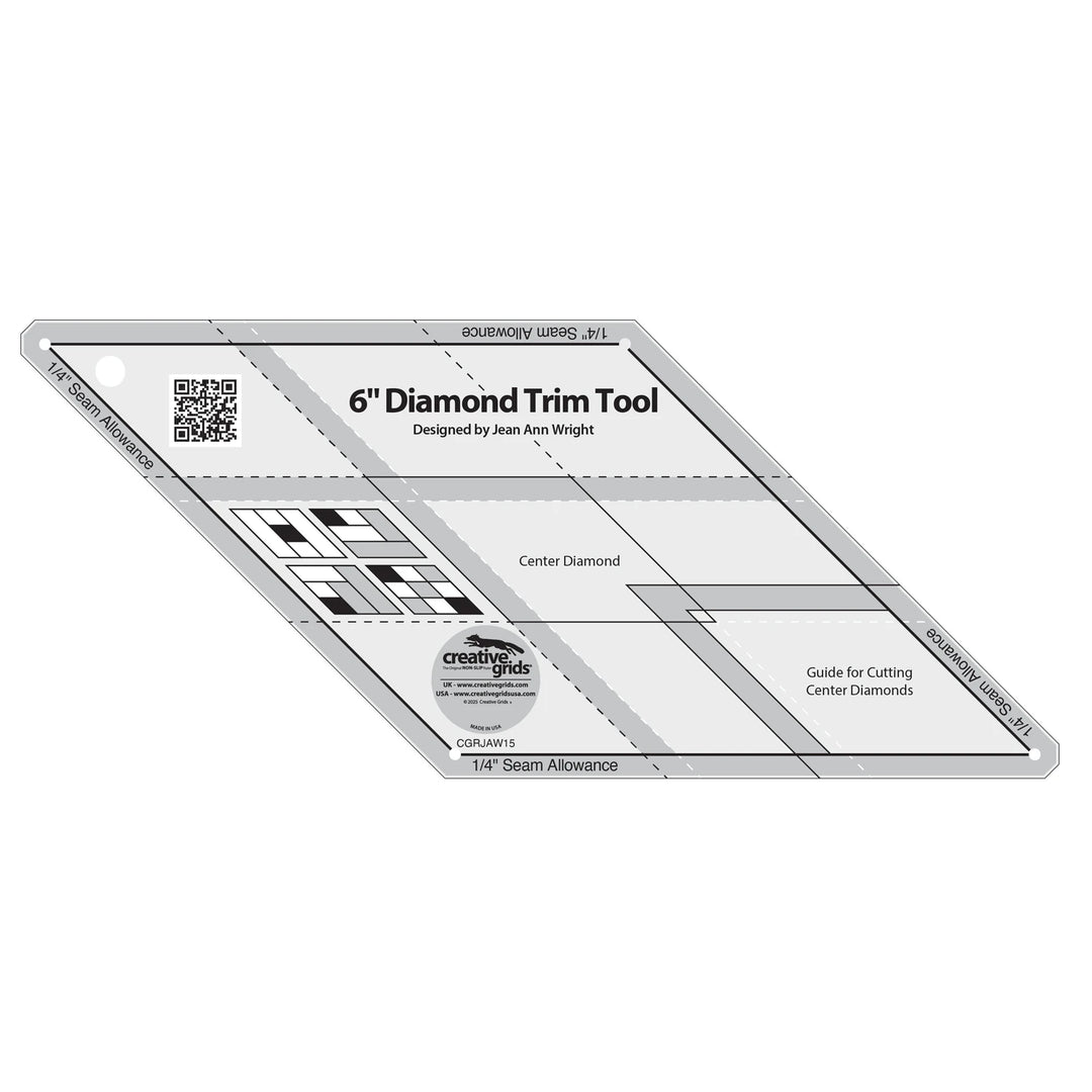 6in Diamond Trim Tool Creative Grids Quilt Ruler