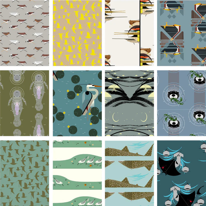 Coastal Vol. 2 by Charley Harper, Fat Quarter Fabric Bundle (13 pcs)