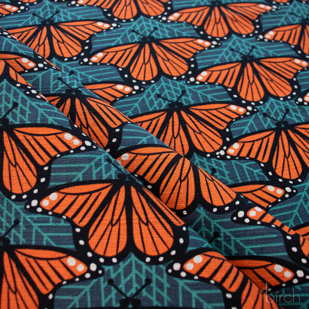 Iconic by Charley Harper, Monarch Butterflies BARKCLOTH