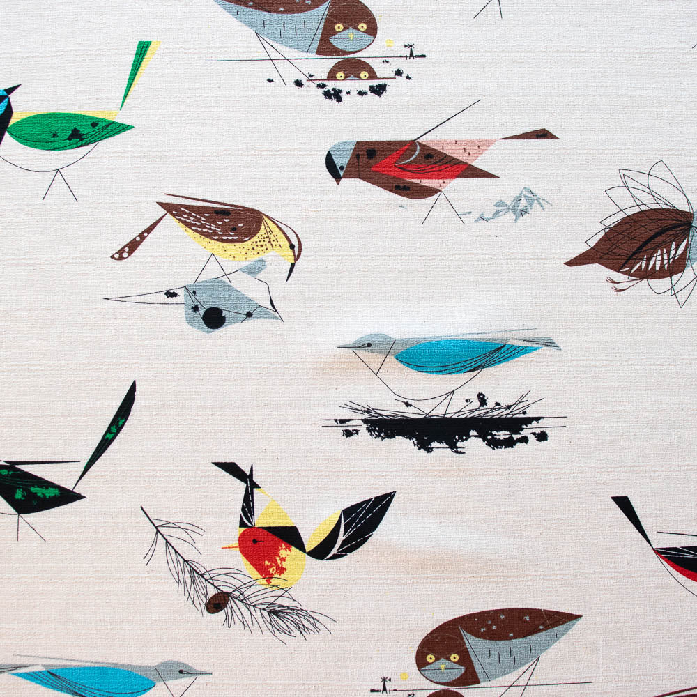 Iconic by Charley Harper, Western Birds BARKCLOTH