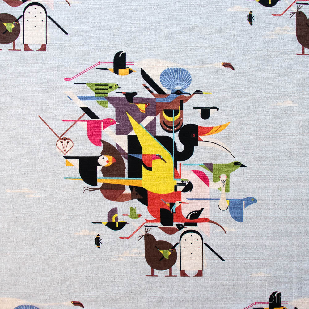 Iconic by Charley Harper, Wings of the World BARKCLOTH