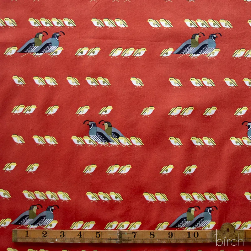Charley Harper Sierra Range - California Quail Charley Harper Sierra Range - California Quail