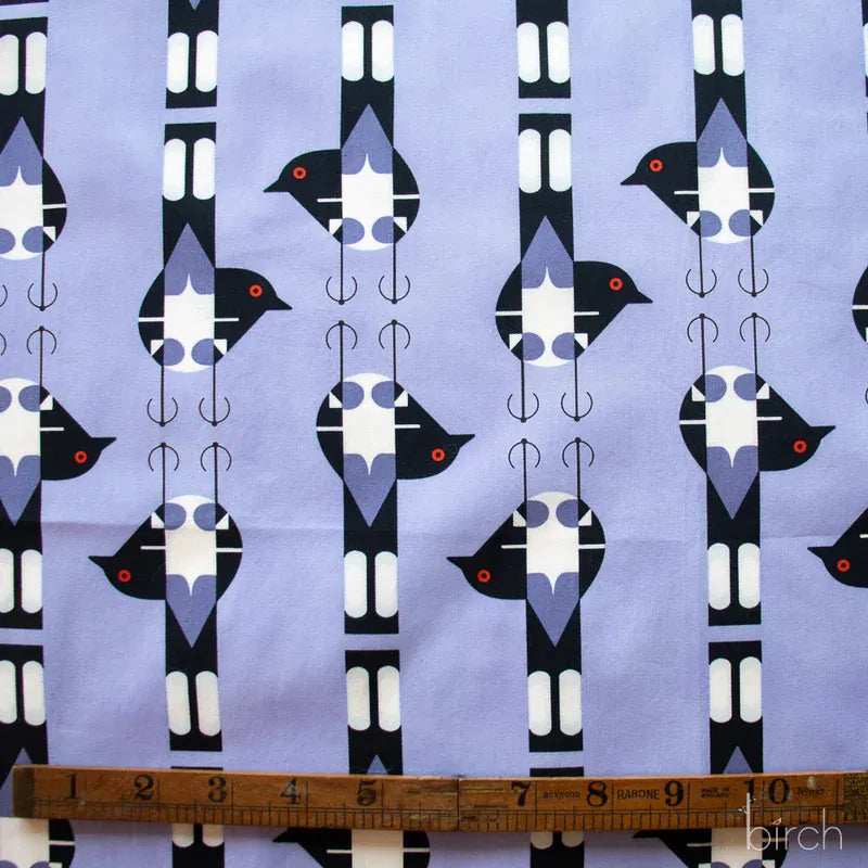 Charley Harper Woodland Wonders - Spotted Tail Blackbird, Lavender Charley Harper Woodland Wonders - Spotted Tail Blackbird, Lavender