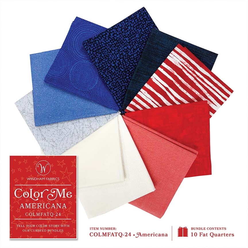 Color Me Fat Quarter Fabric Bundle - Americana