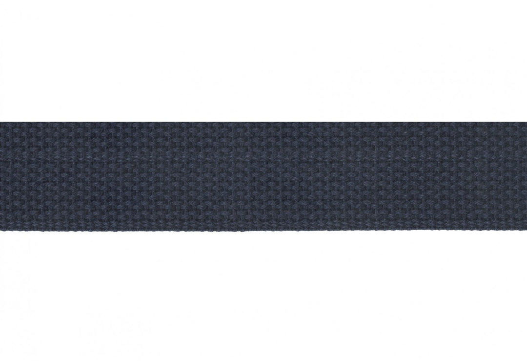 1.5" - Cotton Webbing/Strapping- NAVY- sold per yard.
