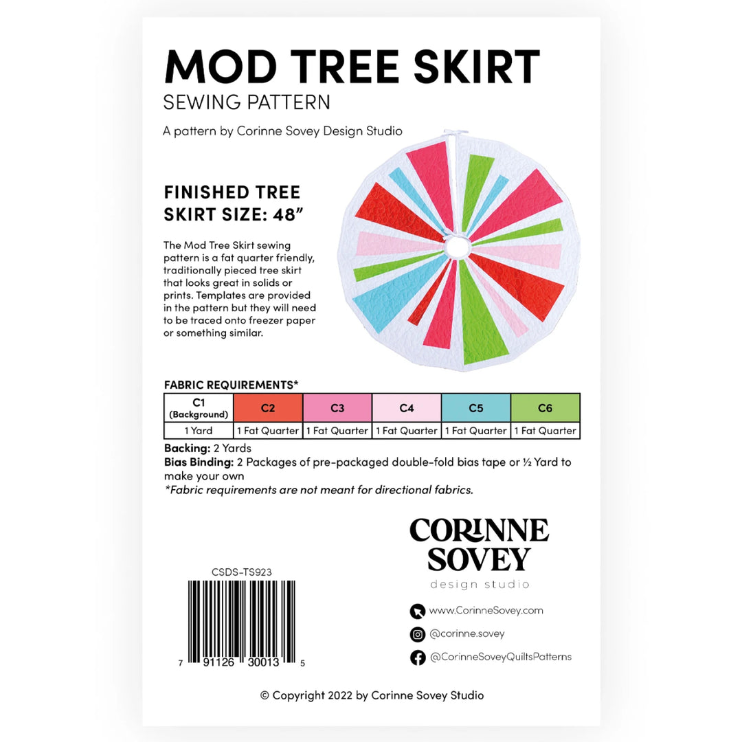 Mod Tree Skirt Pattern