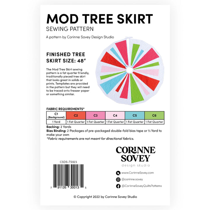 Mod Tree Skirt Pattern